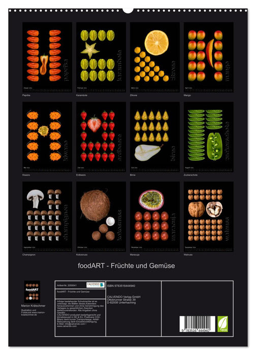 foodART - Früchte und Gemüse (CALVENDO Premium Wandkalender 2026)