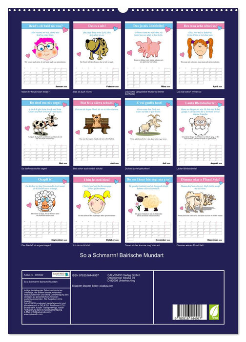 So a Schmarrn! Bairische Mundart (CALVENDO Premium Wandkalender 2026)