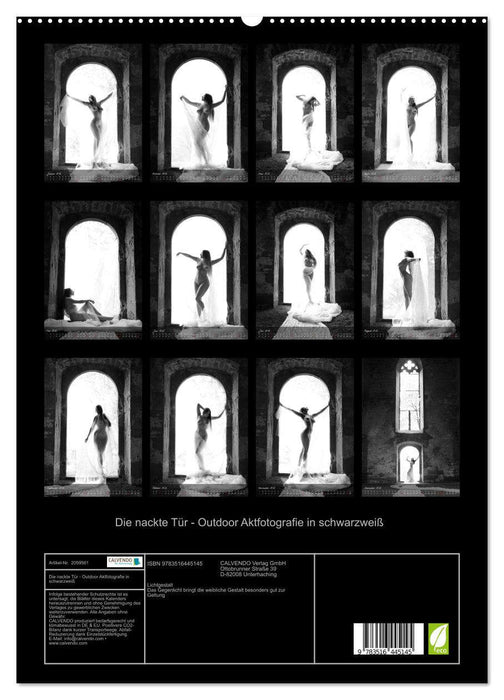 Die nackte Tür - Outdoor Aktfotografie in schwarzweiß (CALVENDO Premium Wandkalender 2026)