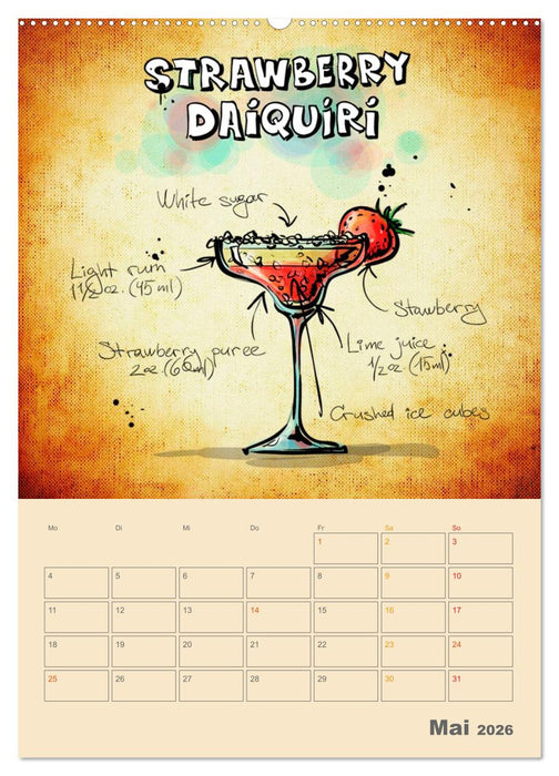 Coole Cocktails (CALVENDO Premium Wandkalender 2026)