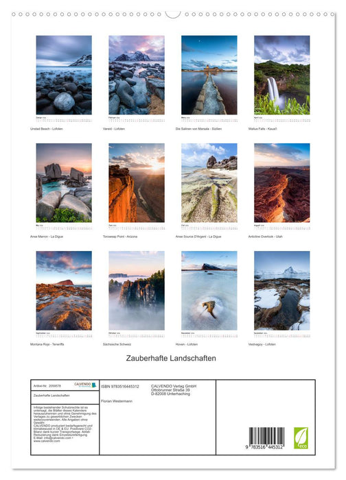 Zauberhafte Landschaften (CALVENDO Premium Wandkalender 2026)