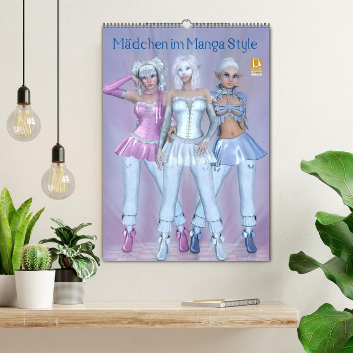 Mädchen im Manga Style (CALVENDO Wandkalender 2026)
