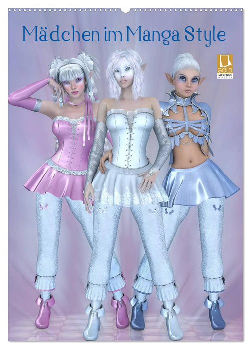 Mädchen im Manga Style (CALVENDO Wandkalender 2026)