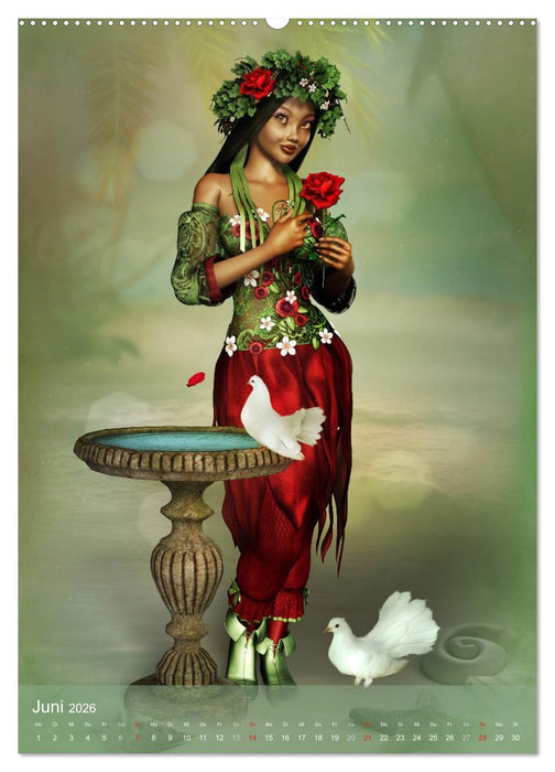 Mädchen im Manga Style (CALVENDO Wandkalender 2026)