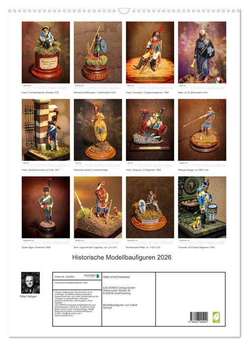 Historische Modellbaufiguren 2026 (CALVENDO Wandkalender 2026)