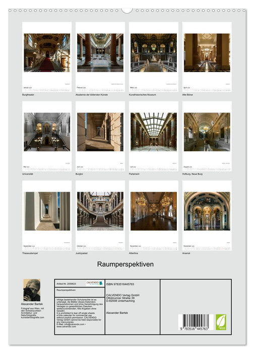 Raumperspektiven (CALVENDO Premium Wandkalender 2026)