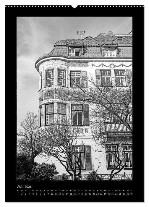 Liebenswertes München 2026 - Stilisierte Fotografien in schwarzweiß (CALVENDO Premium Wandkalender 2026)