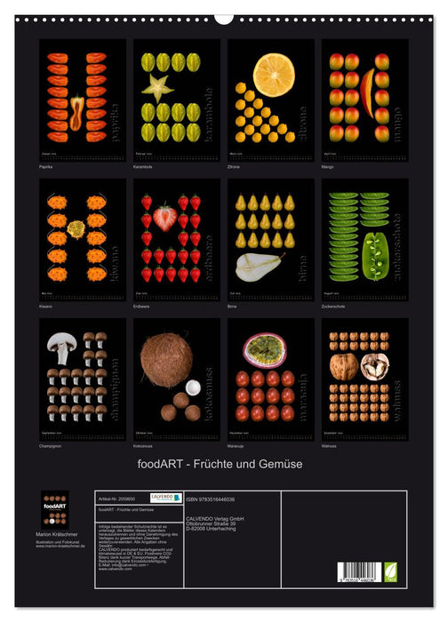 foodART - Früchte und Gemüse (CALVENDO Wandkalender 2026)