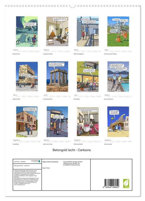 Betongold lacht - Cartoons (CALVENDO Premium Wandkalender 2026)