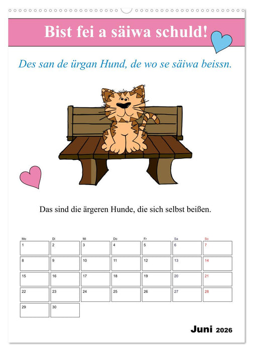 So a Schmarrn! Bairische Mundart (CALVENDO Wandkalender 2026)