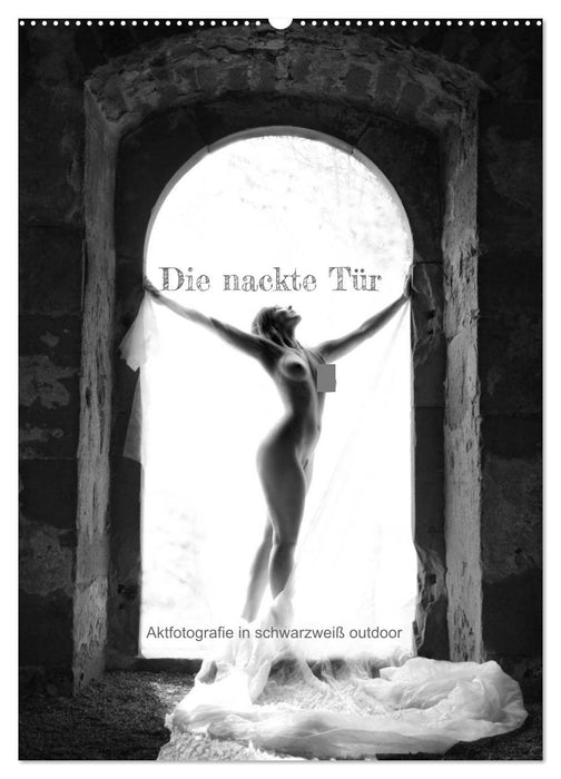 Die nackte Tür - Outdoor Aktfotografie in schwarzweiß (CALVENDO Wandkalender 2026)