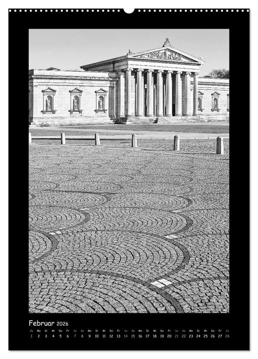 Liebenswertes München 2026 - Stilisierte Fotografien in schwarzweiß (CALVENDO Wandkalender 2026)