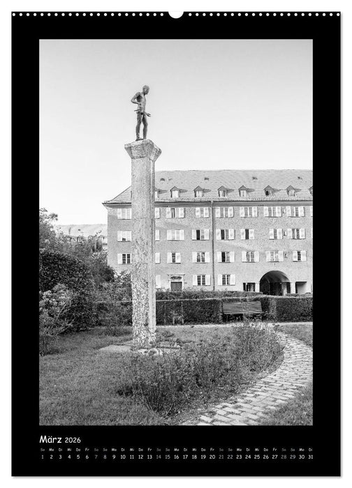 Liebenswertes München 2026 - Stilisierte Fotografien in schwarzweiß (CALVENDO Wandkalender 2026)
