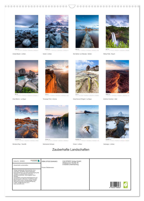 Zauberhafte Landschaften (CALVENDO Wandkalender 2026)