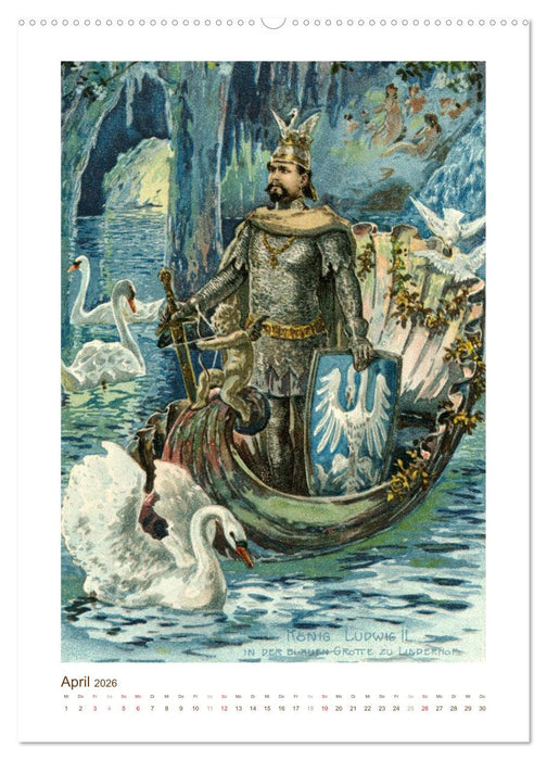 Ludwig II. von Bayern: Historische Illustrationen und Stiche (CALVENDO Premium Wandkalender 2026)