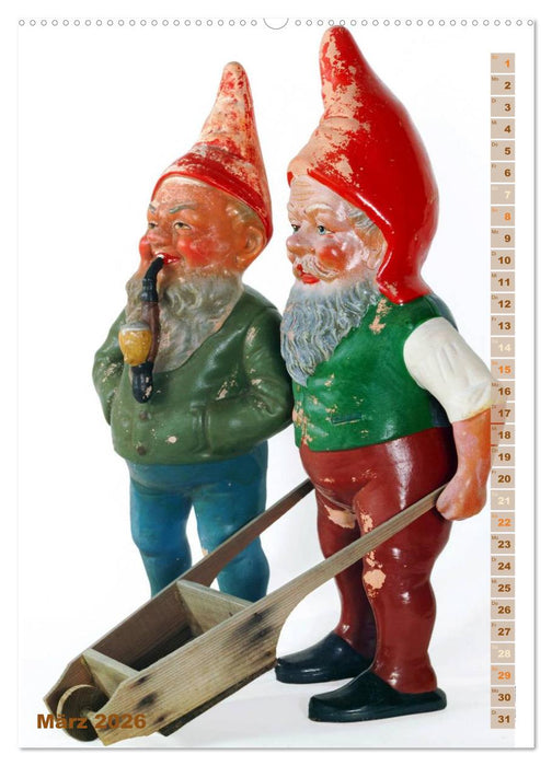 Gartenzwerge: Die rote Zipfelmütze im Beet (CALVENDO Premium Wandkalender 2026)