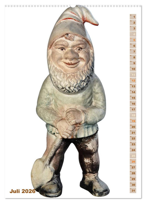 Gartenzwerge: Die rote Zipfelmütze im Beet (CALVENDO Premium Wandkalender 2026)