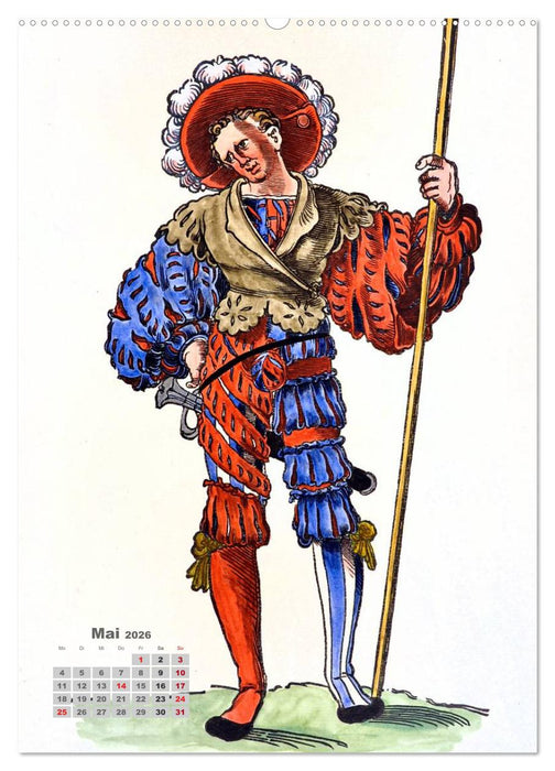 Landsknechte und Soldaten: Historische Uniformen (CALVENDO Premium Wandkalender 2026)