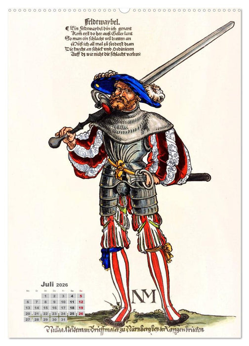 Landsknechte und Soldaten: Historische Uniformen (CALVENDO Premium Wandkalender 2026)