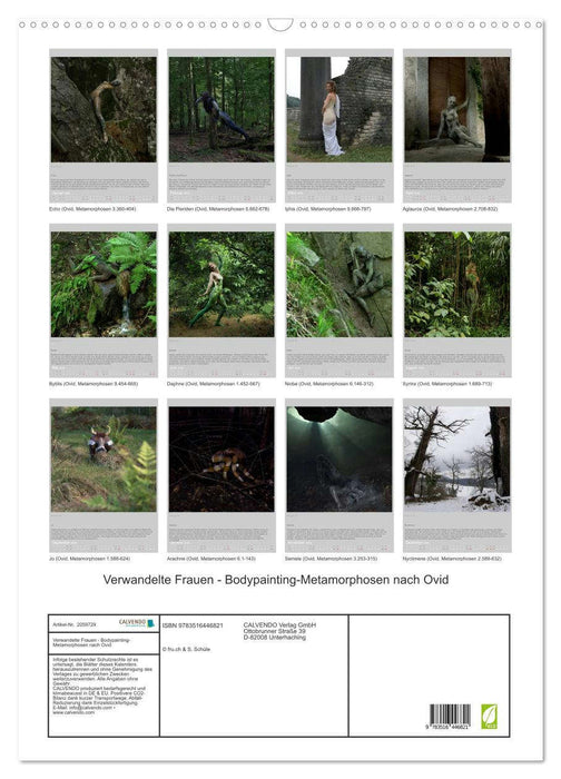 Verwandelte Frauen - Bodypainting-Metamorphosen nach Ovid (CALVENDO Wandkalender 2026)