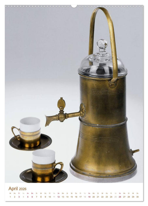 Espressokocher mit Geschichte: Kaffee ist fertig (CALVENDO Premium Wandkalender 2026)