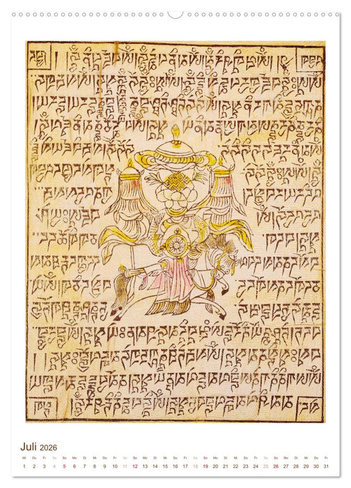Mit Buddha durchs Jahr: historische Zeichnungen (CALVENDO Premium Wandkalender 2026)