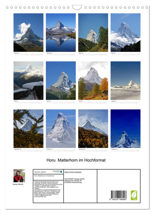 Horu Matterhorn im Hochformat (CALVENDO Wandkalender 2026)