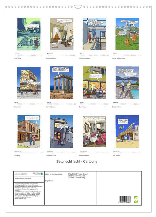 Betongold lacht - Cartoons (CALVENDO Wandkalender 2026)