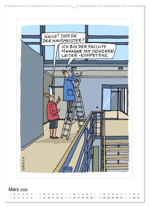 Betongold lacht - Cartoons (CALVENDO Wandkalender 2026)