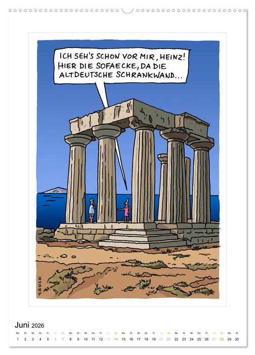 Betongold lacht - Cartoons (CALVENDO Wandkalender 2026)