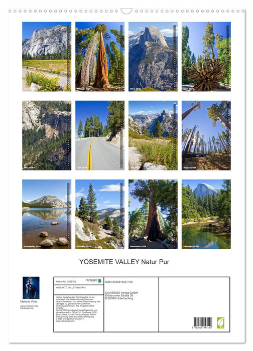 YOSEMITE VALLEY Natur Pur (CALVENDO Wandkalender 2026)
