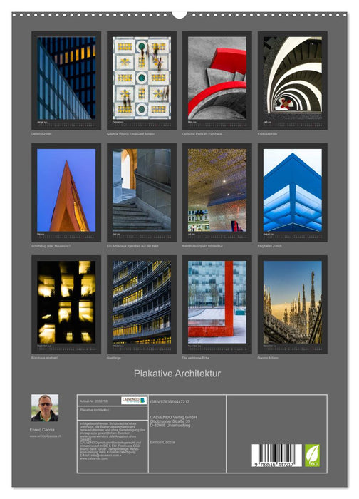 Plakative Architektur (CALVENDO Premium Wandkalender 2026)