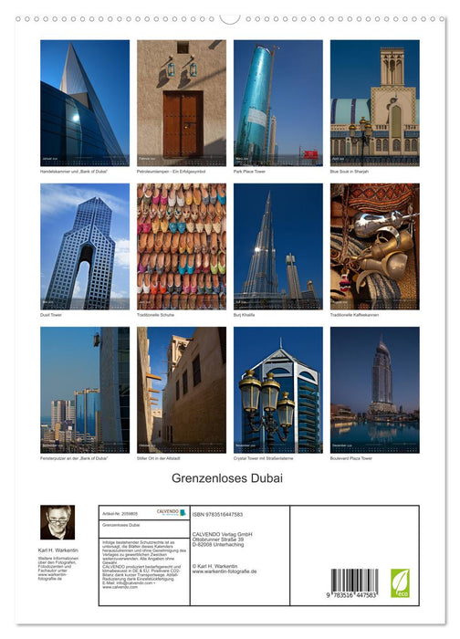 Grenzenloses Dubai (CALVENDO Premium Wandkalender 2026)