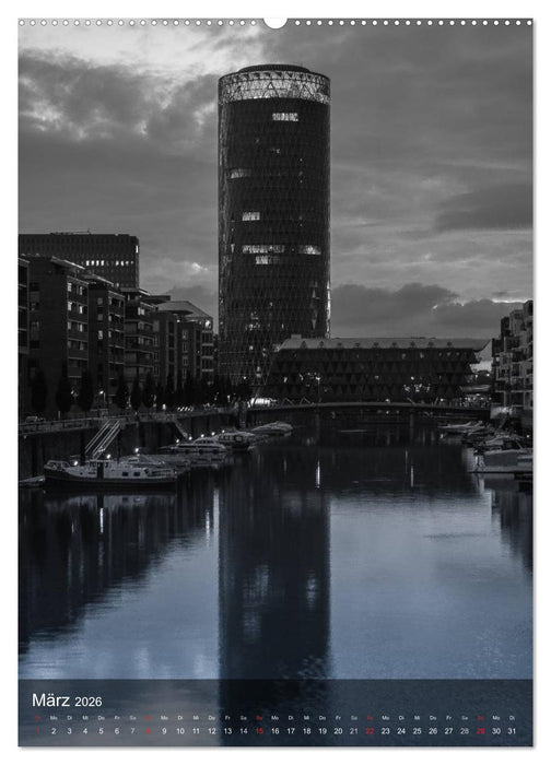 Frankfurt monochrom (CALVENDO Premium Wandkalender 2026)