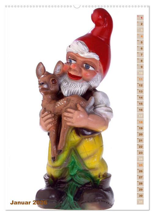 Gartenzwerge: Die rote Zipfelmütze im Beet (CALVENDO Wandkalender 2026)