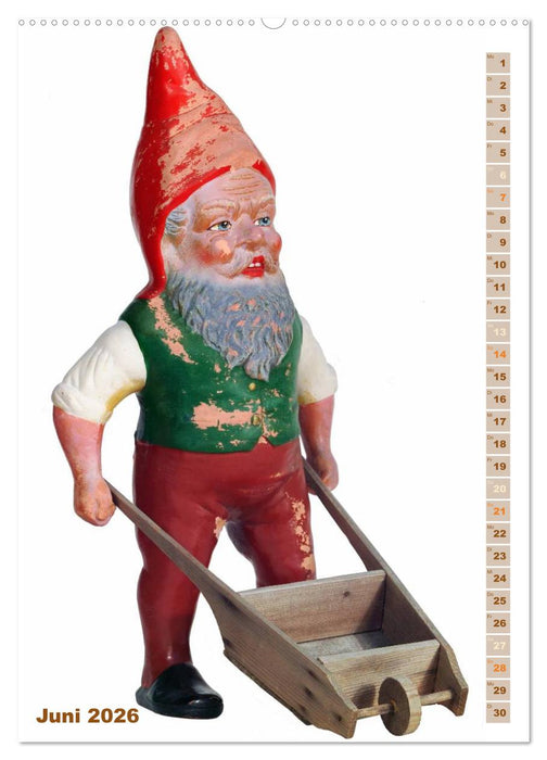 Gartenzwerge: Die rote Zipfelmütze im Beet (CALVENDO Wandkalender 2026)