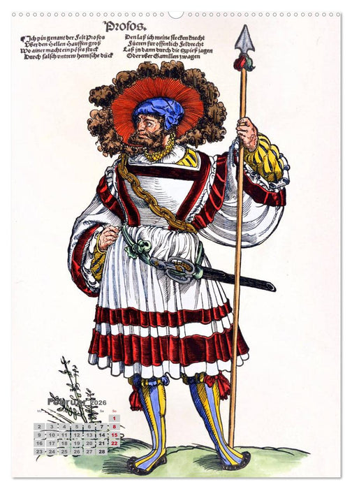 Landsknechte und Soldaten: Historische Uniformen (CALVENDO Wandkalender 2026)