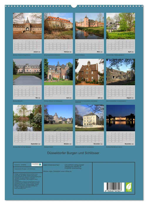 Düsseldorfer Burgen und Schlösser (CALVENDO Premium Wandkalender 2026)