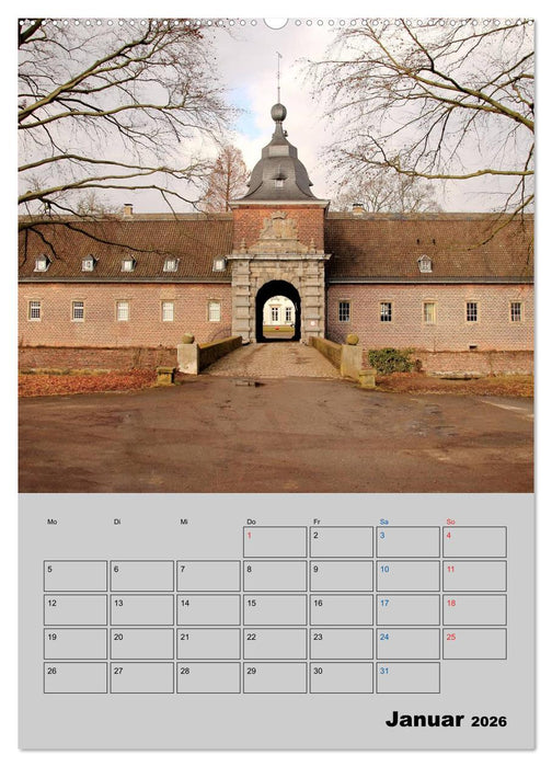Düsseldorfer Burgen und Schlösser (CALVENDO Premium Wandkalender 2026)