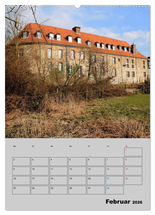 Düsseldorfer Burgen und Schlösser (CALVENDO Premium Wandkalender 2026)