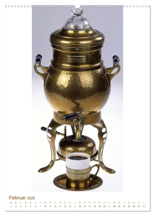 Espressokocher mit Geschichte: Kaffee ist fertig (CALVENDO Wandkalender 2026)