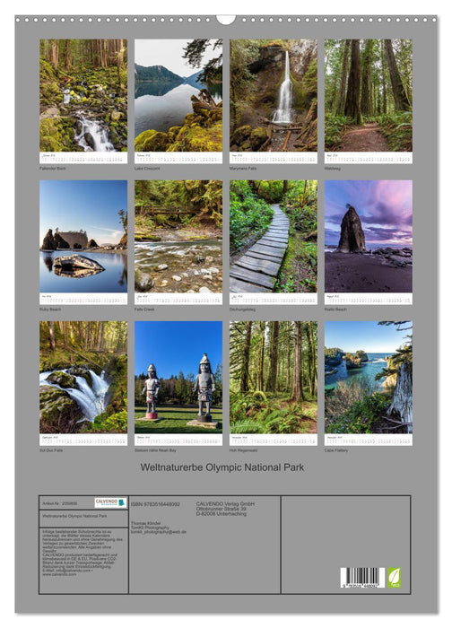 Weltnaturerbe Olympic National Park (CALVENDO Wandkalender 2026)