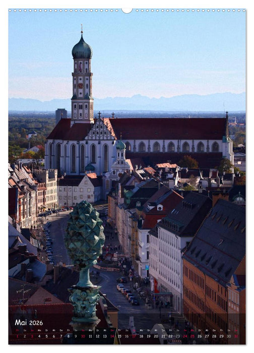 Schwabenmetropole Augsburg (CALVENDO Wandkalender 2026)