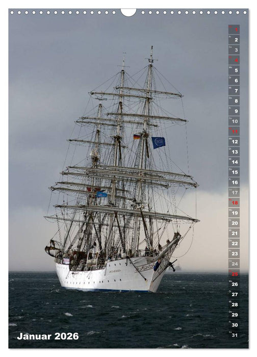 Segelromantik - Großsegler auf der Ostsee (CALVENDO Wandkalender 2026)