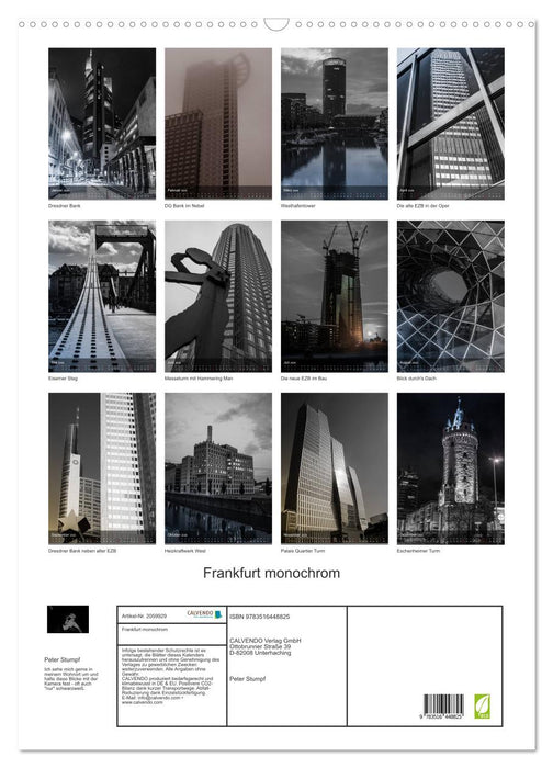 Frankfurt monochrom (CALVENDO Wandkalender 2026)
