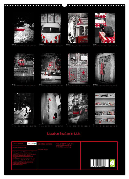 Lissabon Straßen im Licht (CALVENDO Premium Wandkalender 2026)