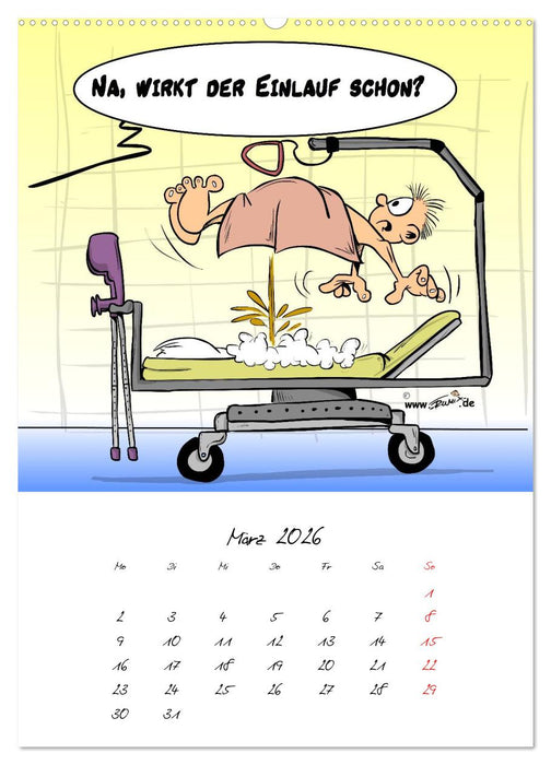 Trumix Cartoons - Gesundheit (CALVENDO Premium Wandkalender 2026)