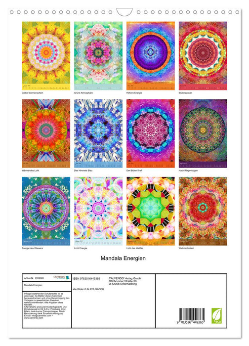 Mandala Energien (CALVENDO Wandkalender 2026)