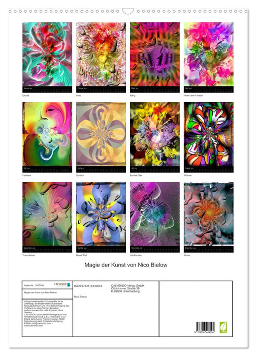 Magie der Kunst von Nico Bielow (CALVENDO Wandkalender 2026)