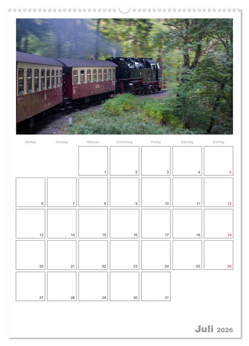Mit Dampf durch den Harz (CALVENDO Premium Wandkalender 2026)